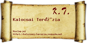 Kalocsai Terézia névjegykártya